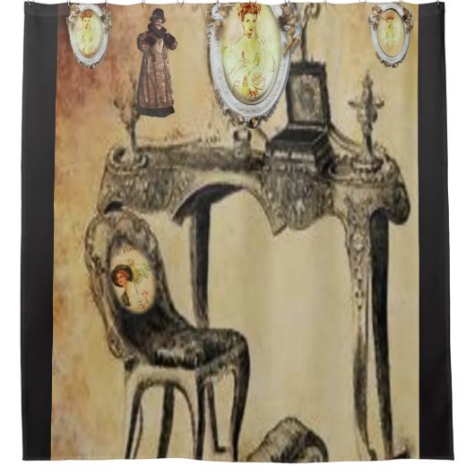 シャワーカーテンヴィンテージ シャワーカーテン (正面)