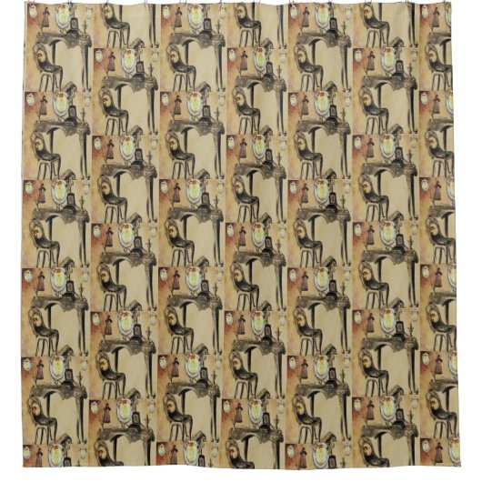 シャワーカーテンヴィンテージ シャワーカーテン (正面)