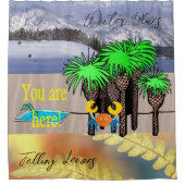 シャワーカーテン夏の冬の秋ここにいる！ シャワーカーテン (正面)