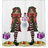 シャワーカーテン小妖精や小人 シャワーカーテン (正面)