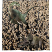 シャワーカーテン恐竜 シャワーカーテン (正面)