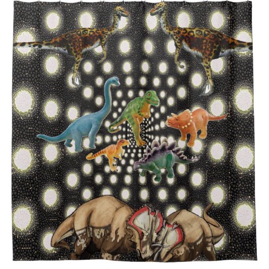 シャワーカーテン恐竜 シャワーカーテン (正面)