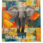 シャワーカーテン抽象芸術象 シャワーカーテン (正面)