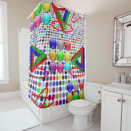 シャワーカーテン抽象芸術 シャワーカーテン (インサイチュ)