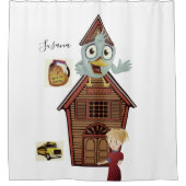 シャワーカーテン新学期先生バス シャワーカーテン (正面)