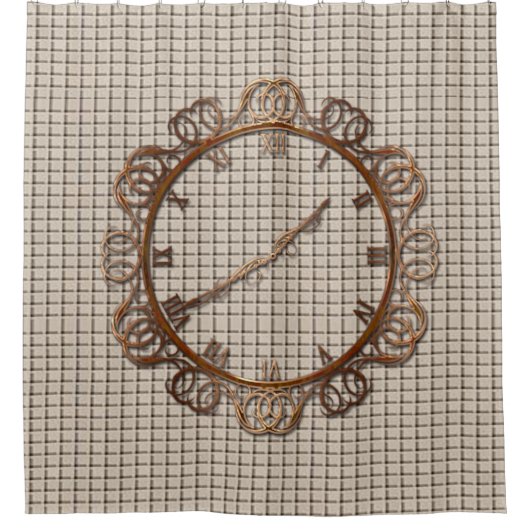 シャワーカーテン時計 シャワーカーテン (正面)