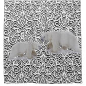 シャワーカーテン極性ベア シャワーカーテン (正面)