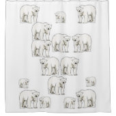 シャワーカーテン極性ベア シャワーカーテン (正面)