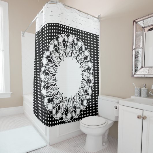 シャワーカーテン水玉模様 シャワーカーテン (インサイチュ)