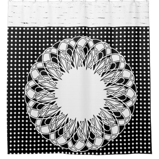 シャワーカーテン水玉模様 シャワーカーテン (正面)