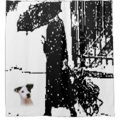 シャワーカーテン犬 シャワーカーテン (正面)