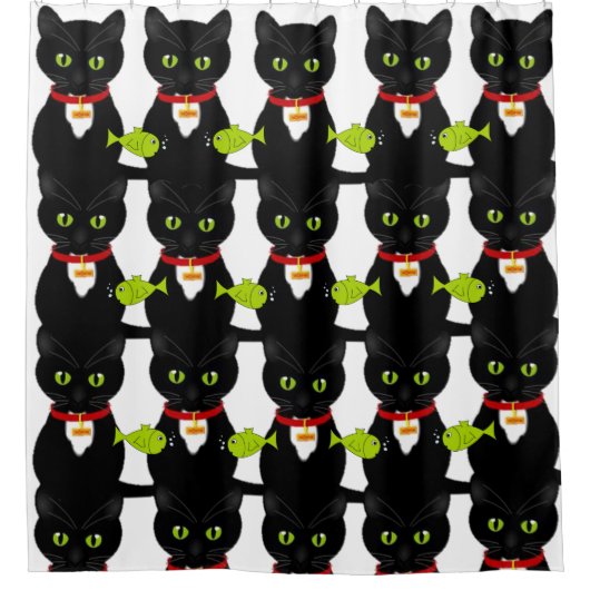 シャワーカーテン猫 シャワーカーテン (正面)