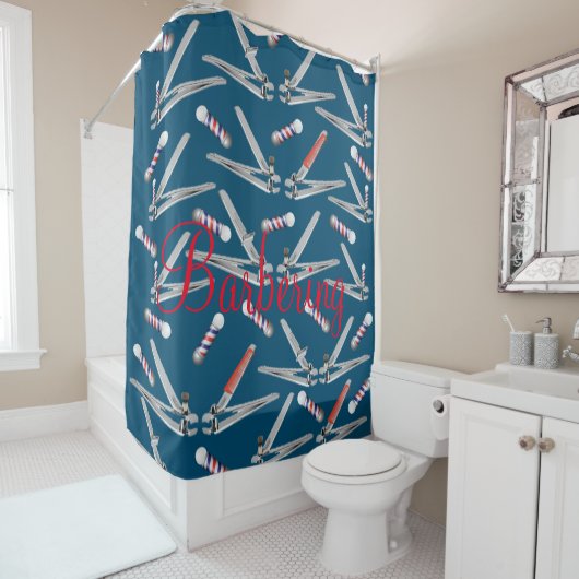 シャワーカーテン理容師ポール、爪、 ネイルバリカン理容師 シャワーカーテン (インサイチュ)