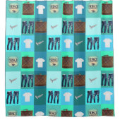 シャワーカーテン男性用バスルーム シャワーカーテン (正面)