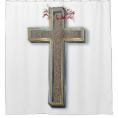 シャワーカーテン白い背景 シャワーカーテン (正面)