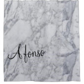 シャワーカーテン白大理石 シャワーカーテン (正面)