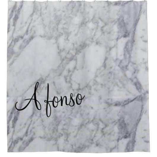 シャワーカーテン白大理石 シャワーカーテン (正面)