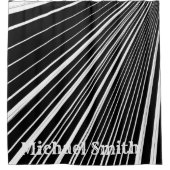 シャワーカーテン白黒ストライプ式 シャワーカーテン (正面)