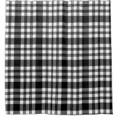 シャワーカーテン白黒プレイド シャワーカーテン (正面)