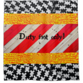 シャワーカーテン白黒赤黄 シャワーカーテン (正面)