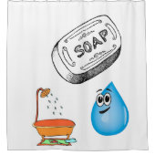 シャワーカーテン石鹸 シャワーカーテン (正面)