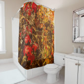 シャワーカーテン秋の赤い黄色つる植物 シャワーカーテン (インサイチュ)
