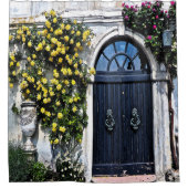 シャワーカーテン素朴/バラ付きドア シャワーカーテン (正面)