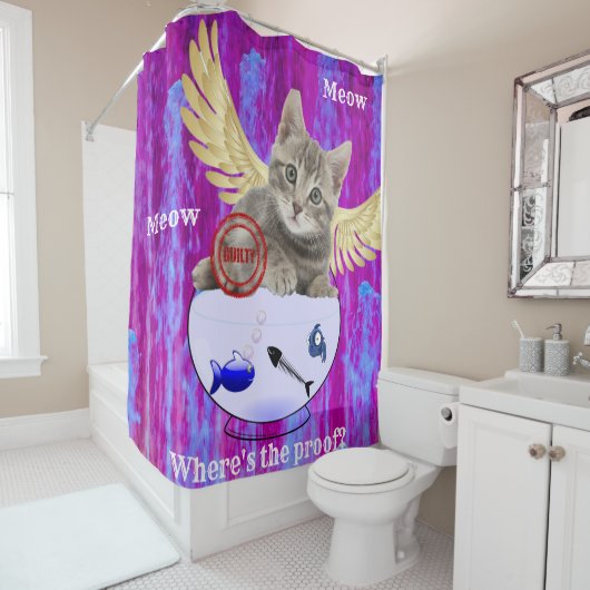 シャワーカーテン罪ある子猫ネコ シャワーカーテン (インサイチュ)