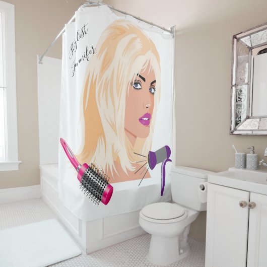 シャワーカーテン美しいサロンヘア シャワーカーテン (インサイチュ)