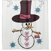 シャワーカーテン雪だるま シャワーカーテン (正面)