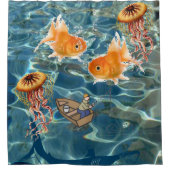 シャワーカーテン魚釣り シャワーカーテン (正面)