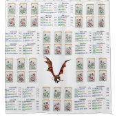 シャワーカーテン麻雀ドラゴン シャワーカーテン (正面)