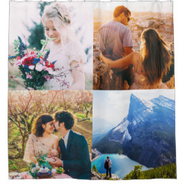 シャワーカーテン4フォトエッジプリント シャワーカーテン