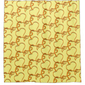 シャワーカーテン – アイビー葉の黄色 (正面)