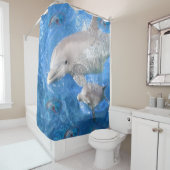シャワーカーテン,イルカ シャワーカーテン (インサイチュ)