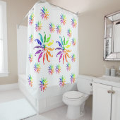 シャワーカーテン – カラーホイール葉の (インサイチュ)