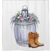 シャワーカーテン サマー カントリー ウェディング ラスティック ウォーター (正面)
