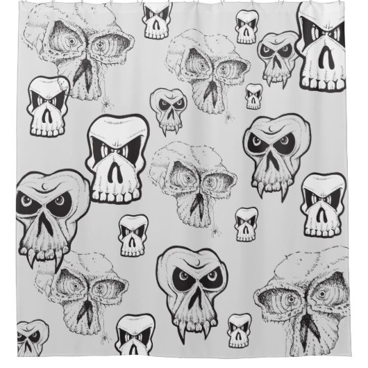 シャワーカーテン(スカル) シャワーカーテン (正面)