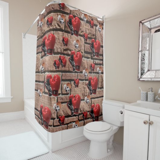 シャワーカーテン ハッピーボクシンググローブ (インサイチュ)