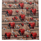 シャワーカーテン ハッピーボクシンググローブ (正面)