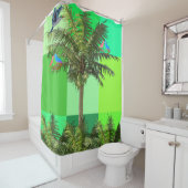 シャワーカーテン、ヤシの木 シャワーカーテン (インサイチュ)