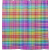 シャワーカーテン – レインボーマドラス (正面)