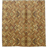 シャワーカーテン – レンガの万華鏡模様 (正面)