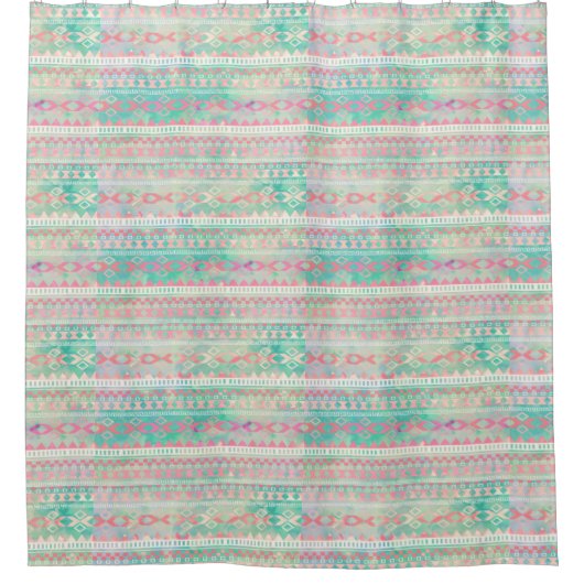 シャワーカーテン/先住民アメリカプリント シャワーカーテン (正面)