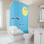 シャワーカーテン – 航行中のカモメ (インサイチュ)