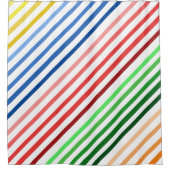 シャワーカーテン – 色付き線のグループ (正面)