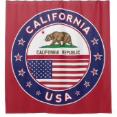 シャワーカーテン（赤バージョン） シャワーカーテン (正面)