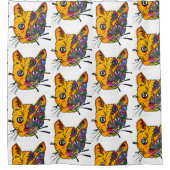 シャワーカーテン – 022 – 猫 (正面)