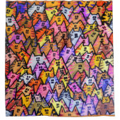 シャワーカーテン – 024 – 猫 (正面)