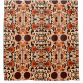 シャワーカーテン – 051 -抽象芸術オレンジ – ブラウン (正面)